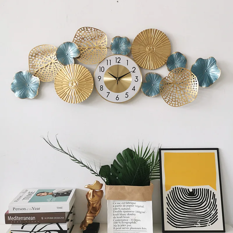 European Modern Design Wall Clock Large 3D Creative Lotus Leaf Decorative for Home Living Room Bedroom Silent Wall Clock
European Modern Design Wall Clock Large 3D Creative Lotus Leaf Decorative for Home Living Room Bedroom Silent Wall Clock