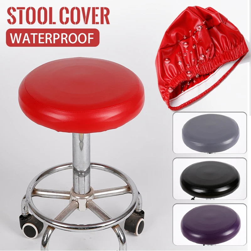 28-33cm PU Leather Round Stool Chair Cover Waterproof Elastic Lift Chair Case Coffee Shop Bar Salon Home Cushion Stool Cover
28-33cm PU Leather Round Stool Chair Cover Waterproof Elastic Lift Chair Case Coffee Shop Bar Salon Home Cushion Stool Cover