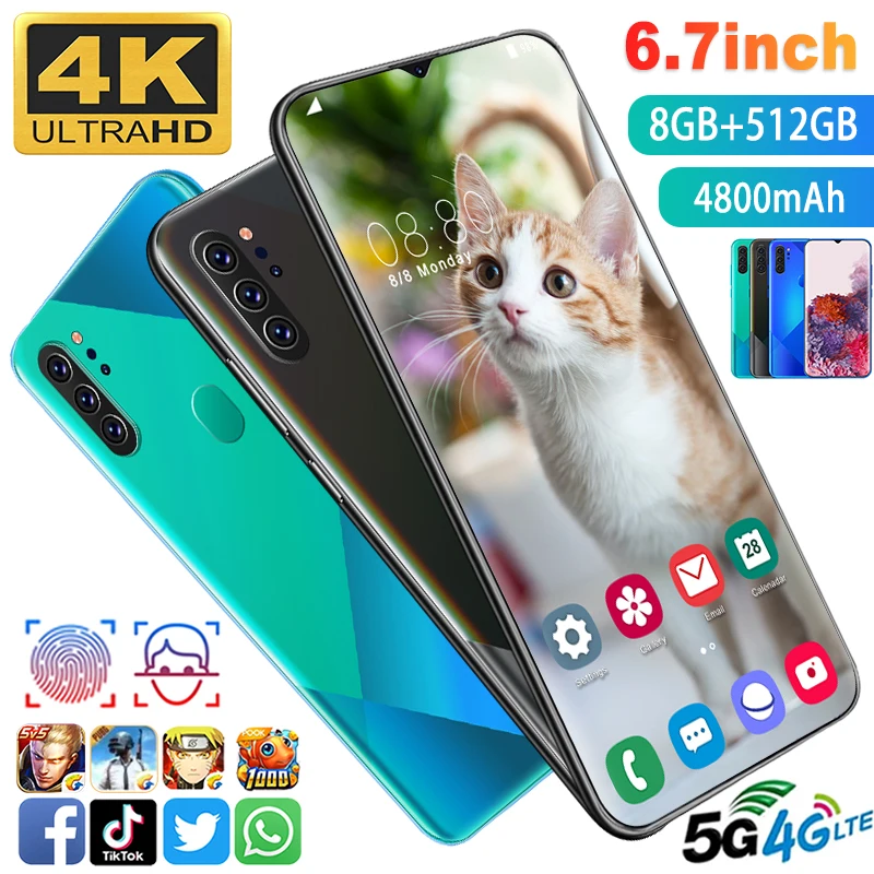 M80 6.7Inch 4800mah 8Gb+512Gb Deca Core Fingerprint Unlock Mobile Phones Dual Sim Smart Phone Andriod 13+24mp Cell Phone
M80 6.7Inch 4800mah 8Gb+512Gb Deca Core Fingerprint Unlock Mobile Phones Dual Sim Smart Phone Andriod 13+24mp Cell Phone