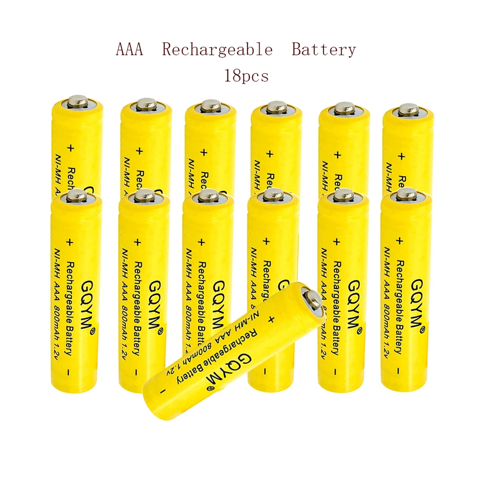 18pcs AAA 800mAh Rechargeable Battery Yellow Nimh battery Nimh battery 1.2V Yellow AAA 3A 800mAh 4
18pcs AAA 800mAh Rechargeable Battery Yellow Nimh battery Nimh battery 1.2V Yellow AAA 3A 800mAh 4