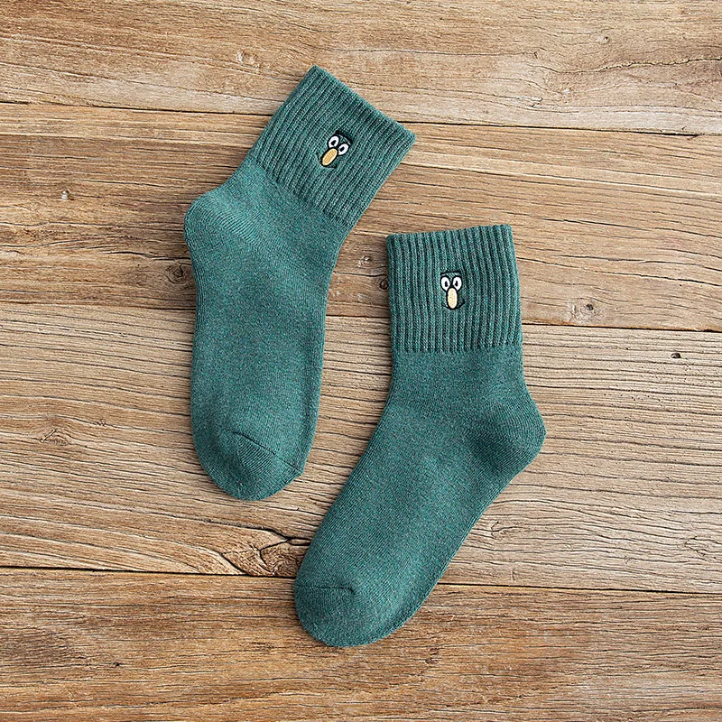 Cotton Women's Socks Lovely Cartoon Embroidery Keep Warm Sox Breathable High Quality Women Socks Winter Streetwear
Cotton Women's Socks Lovely Cartoon Embroidery Keep Warm Sox Breathable High Quality Women Socks Winter Streetwear