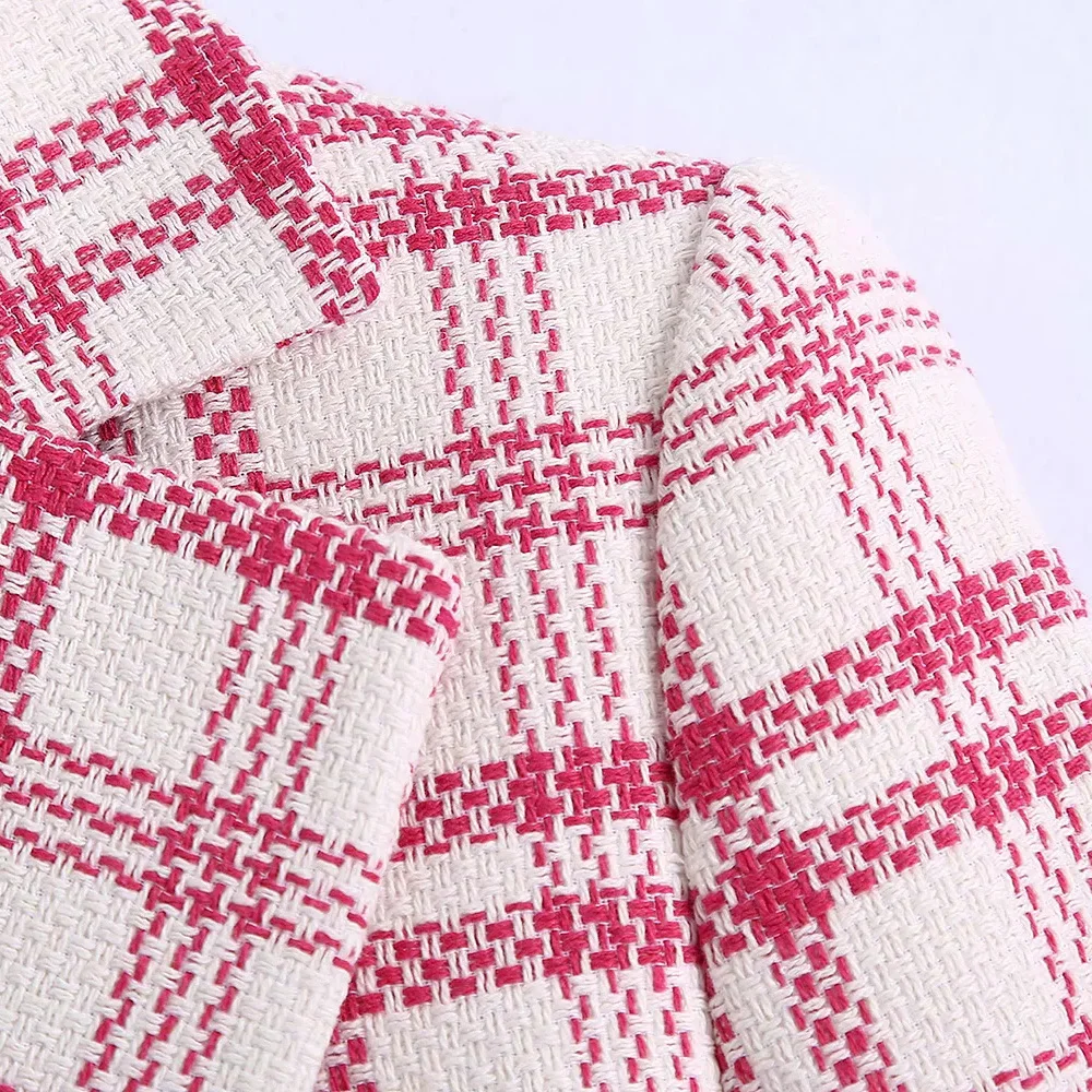 BBWM Za Women 2021 Fashion Double Breasted Casual Red and white Tweed Blazer Coat Female Business Work Office Lady Plus Size
BBWM Za Women 2021 Fashion Double Breasted Casual Red and white Tweed Blazer Coat Female Business Work Office Lady Plus Size