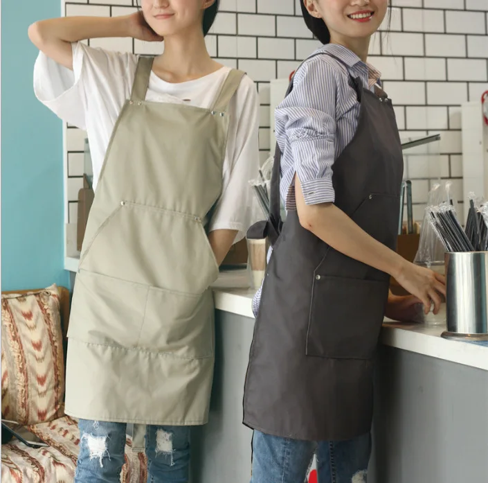 Однотонный фартук, Простой повседневный комбинезон в Корейском стиле для дома, кухни, флористики, ресторана, официанта
Однотонный фартук, Простой повседневный комбинезон в Корейском стиле для дома, кухни, флористики, ресторана, официанта
