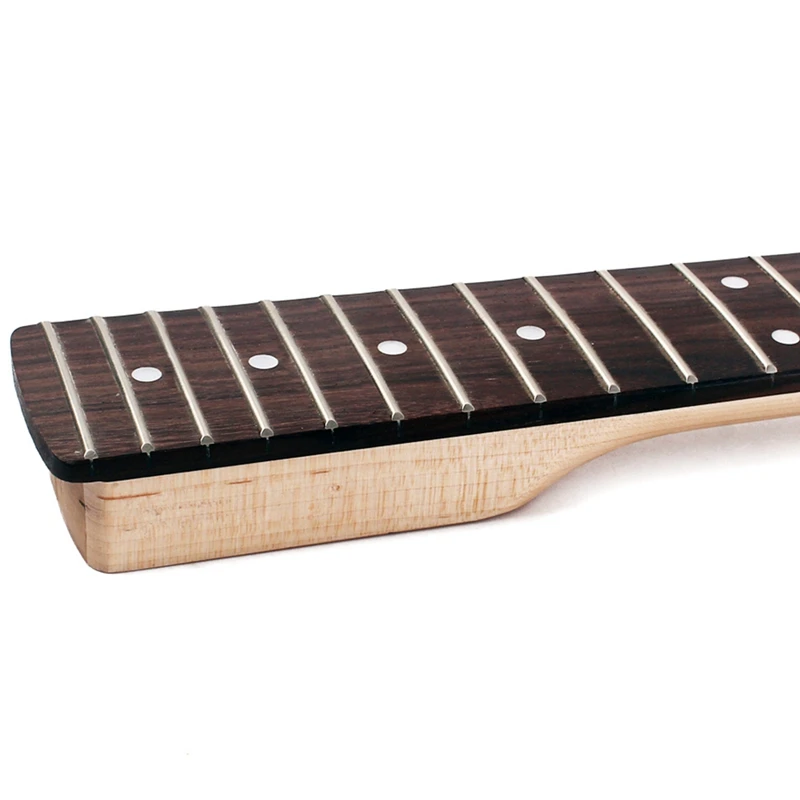 Electric Guitar Neck Paddle Head Rosewood on Maple 22 Frets Dot Inlay Unfinished Diy Parts
Electric Guitar Neck Paddle Head Rosewood on Maple 22 Frets Dot Inlay Unfinished Diy Parts