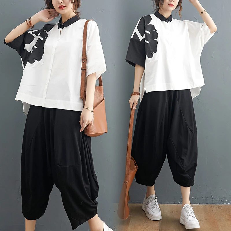 2021 Summer Short Sleeve Shirt Women Vintage Print Loose Casual Plus Size Tops Female Streetwear Hip Hop Gothic Shirts Blouse
2021 Summer Short Sleeve Shirt Women Vintage Print Loose Casual Plus Size Tops Female Streetwear Hip Hop Gothic Shirts Blouse