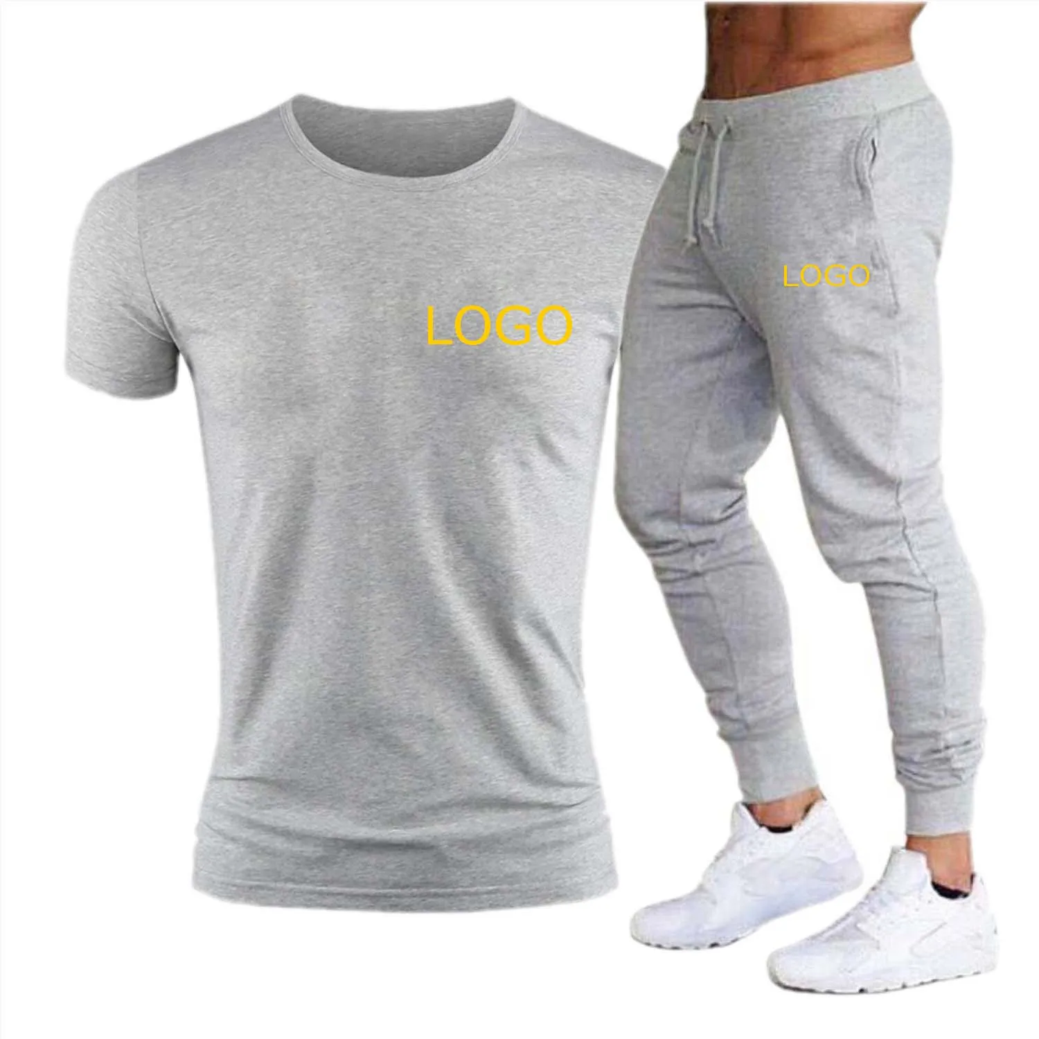 Fashion Summer New Men's T-Shirt Custom Logo Casual Trend High Quality Cotton Men's Short Sleeve + Trousers Suit 2-Piece Set
Fashion Summer New Men's T-Shirt Custom Logo Casual Trend High Quality Cotton Men's Short Sleeve + Trousers Suit 2-Piece Set