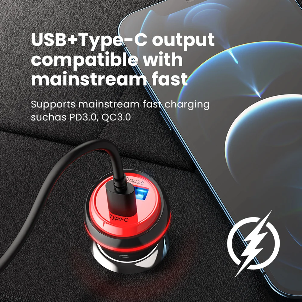 Elough's new PD car charger 20W 12-24V fast charging dual USB lighter adapter suitable for iPhone, Huawei, Xiaomi, Samsung
Elough's new PD car charger 20W 12-24V fast charging dual USB lighter adapter suitable for iPhone, Huawei, Xiaomi, Samsung