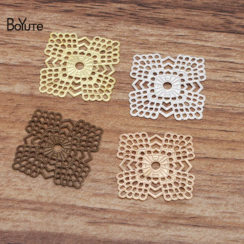 BoYuTe (100 Pieces/Lot) 23MM Square Shape Metal Brass Filigree Findings Diy Handmade Jewelry Accessories Wholesale
BoYuTe (100 Pieces/Lot) 23MM Square Shape Metal Brass Filigree Findings Diy Handmade Jewelry Accessories Wholesale
