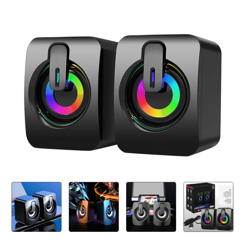 1 Pair of Gaming Speakers USB-Powered Speakers Wired Desktop Speakers Tools
1 Pair of Gaming Speakers USB-Powered Speakers Wired Desktop Speakers Tools