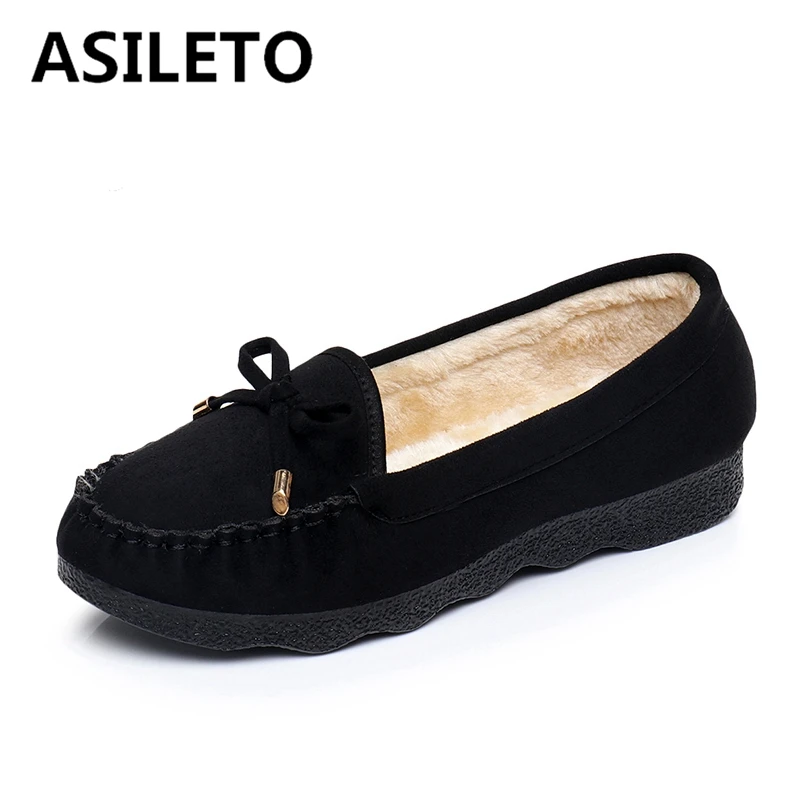 ASILETO Cool Women Casual Lazy Flats Sneakers Winter New National Style Shallow Bowknot Slip On Plush Inside Cotton Fabric F1509
ASILETO Cool Women Casual Lazy Flats Sneakers Winter New National Style Shallow Bowknot Slip On Plush Inside Cotton Fabric F1509