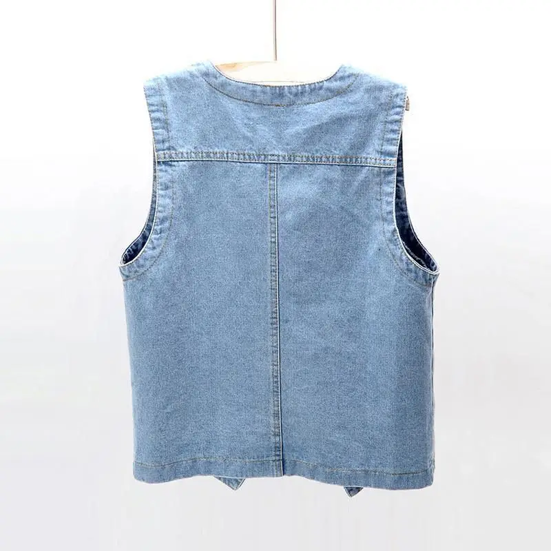Summer Loose Denim Waistcoat Women's Large Size Sleeveless Jacket Slim All-match Fashion Casual Large Pocket Korean-Style Vest
Summer Loose Denim Waistcoat Women's Large Size Sleeveless Jacket Slim All-match Fashion Casual Large Pocket Korean-Style Vest