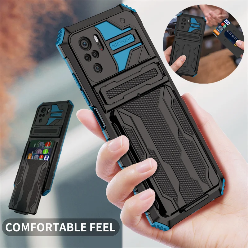 Shockproof Armor Phone Case For Xiaomi Redmi Note 10 10S 11 11S 9T Mi 11T Poco M4 X4 Pro Card Slot Stand Holder Back Cover Funda
Shockproof Armor Phone Case For Xiaomi Redmi Note 10 10S 11 11S 9T Mi 11T Poco M4 X4 Pro Card Slot Stand Holder Back Cover Funda