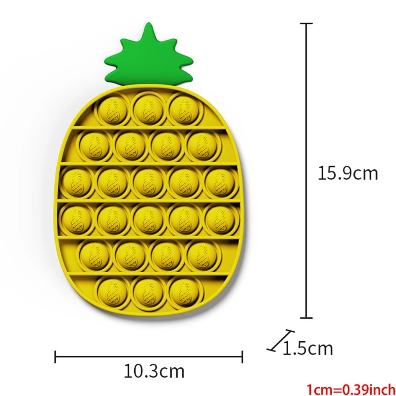 Pineapple/Carrots Shape Push-Pop Bubble Sensory Toy, Silicone Squeeze Sensory Toy Special Needs Anxiety Stress Reliever
Pineapple/Carrots Shape Push-Pop Bubble Sensory Toy, Silicone Squeeze Sensory Toy Special Needs Anxiety Stress Reliever
