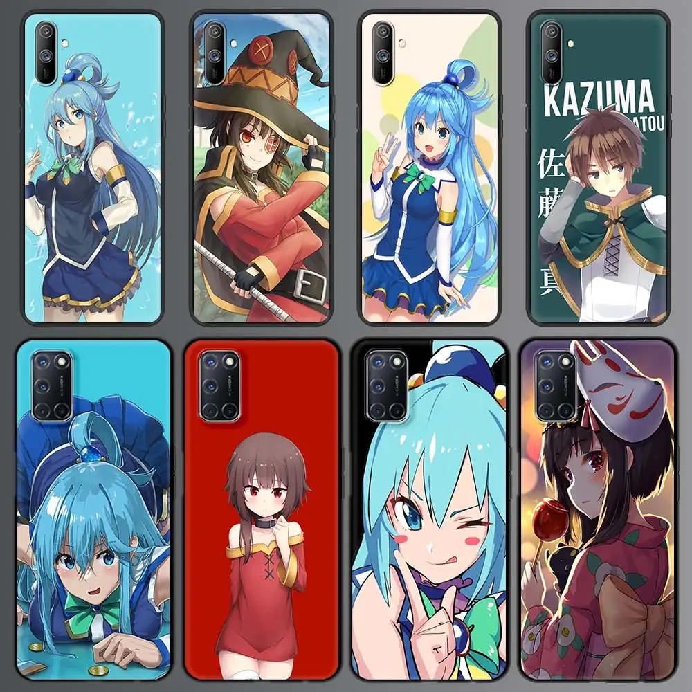 KonoSuba Megumin Satou Aqua Phone Case for Realme C3 6 7 5 Pro XT X50 C11 Cover for Oppo A9 2020 A52 Find X2 Lite Black Shell
KonoSuba Megumin Satou Aqua Phone Case for Realme C3 6 7 5 Pro XT X50 C11 Cover for Oppo A9 2020 A52 Find X2 Lite Black Shell
