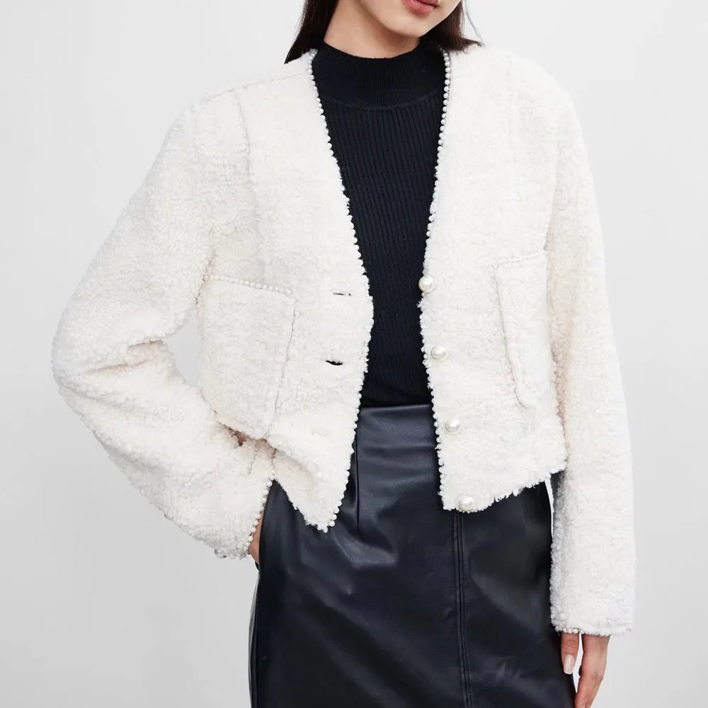 Za New Women Fashion With Pocket Tweed Jacket Coat Vintage Long Sleeve Button-up Female Outerwear Chic Overshirt Short Spring an
Za New Women Fashion With Pocket Tweed Jacket Coat Vintage Long Sleeve Button-up Female Outerwear Chic Overshirt Short Spring an