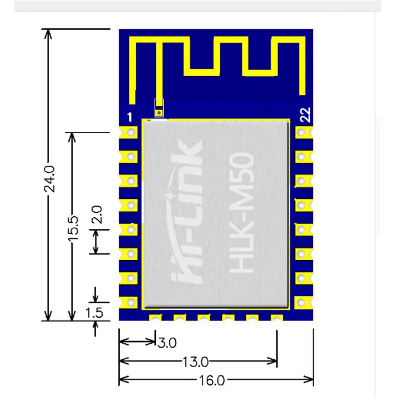 Free shipping 10pcs/lot 2.4G 3.3V single HLK-M50 RDA5981 wifi uart wireless module with external antenna
Free shipping 10pcs/lot 2.4G 3.3V single HLK-M50 RDA5981 wifi uart wireless module with external antenna