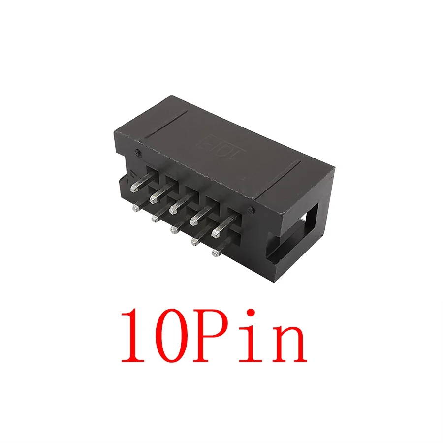 10Pcs 2.54mm DC3 6P 8P 10P 14P 16P 20P 26P 30P 34P 40P 50P Socket Box Header ISP Male Straight Pin PCB Connector IDC JTAG - купить по