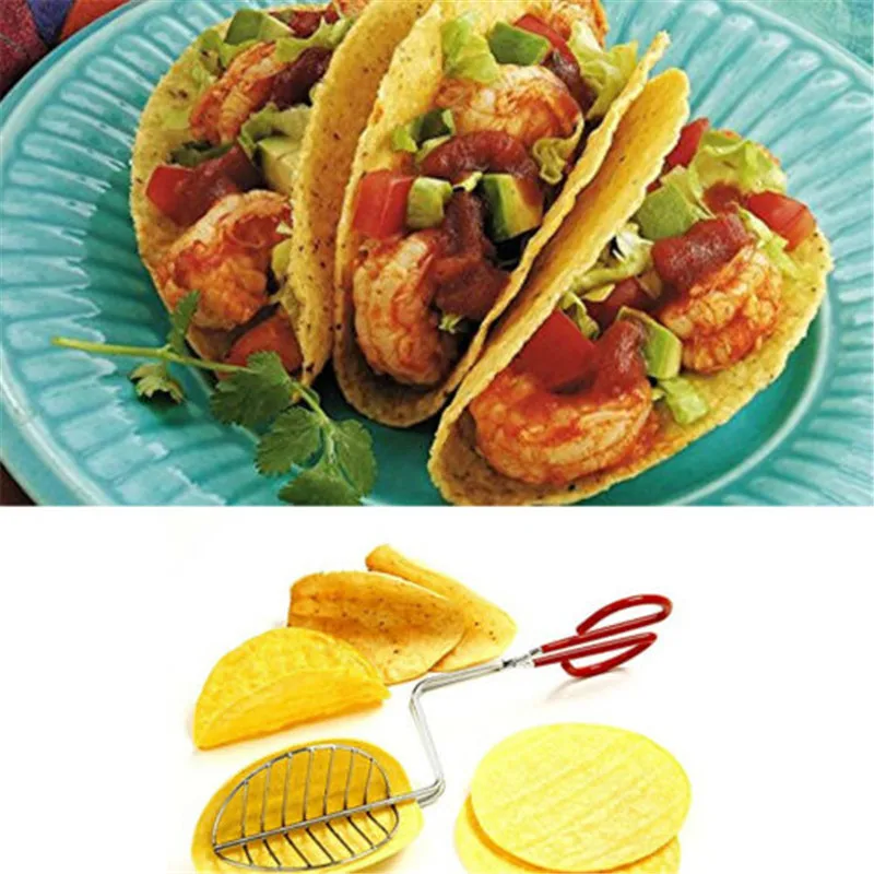 VOGVIGO Новый Norpro Taco Shell Maker пресс Tortilla фритюрница щипцы из стали 13 "Длинные