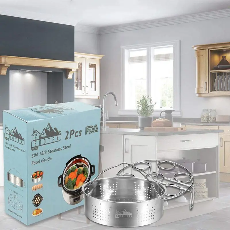 HOT-Steamer Basket with Egg Steamer Rack for Instant and Pressure Cooker Accessories Vegetable Steam Rack Stand fits 5,6,8 Qt P
HOT-Steamer Basket with Egg Steamer Rack for Instant and Pressure Cooker Accessories Vegetable Steam Rack Stand fits 5,6,8 Qt P