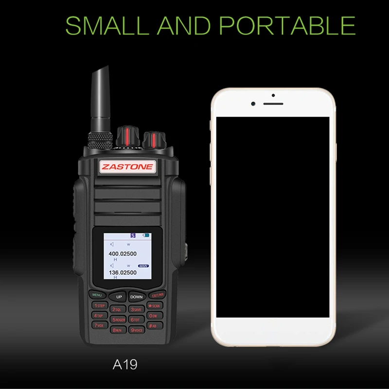 ZASTONE A19 10W Walkie Talkie Cb Radio Transceiver Two Way Radio Vhf&Uhf Handheld for Hunting Radio Ham Fm Transceiver(Eu Plug) 
ZASTONE A19 10W Walkie Talkie Cb Radio Transceiver Two Way Radio Vhf&Uhf Handheld for Hunting Radio Ham Fm Transceiver(Eu Plug)