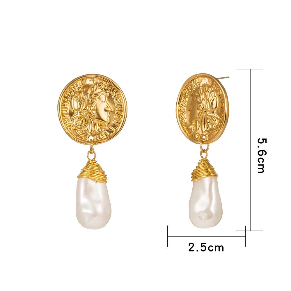 New Earrings Korean Personality Fashion Pearl Earrings Elizabeth Round Earrings Accessories. Parties, Wedding Gifts 
New Earrings Korean Personality Fashion Pearl Earrings Elizabeth Round Earrings Accessories. Parties, Wedding Gifts