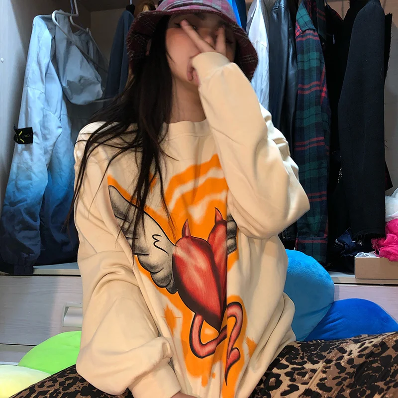 New Oversize Hoodie Medium Long Love Peach Heart Sweater Women's Loose Round Neck Large Top Fashion
New Oversize Hoodie Medium Long Love Peach Heart Sweater Women's Loose Round Neck Large Top Fashion