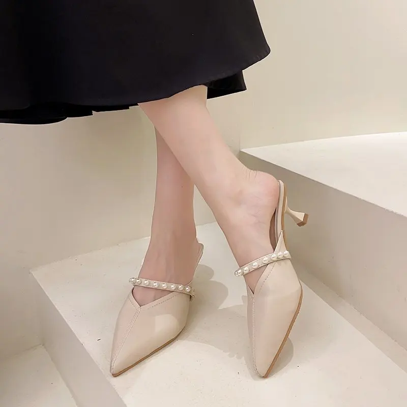 Shoes String Bead Pointed Toe Shallow Slippers Soft Slides Slipers Women Fashion Heeled Mules Med Comfort Cover 2021 Luxury High
Shoes String Bead Pointed Toe Shallow Slippers Soft Slides Slipers Women Fashion Heeled Mules Med Comfort Cover 2021 Luxury High
