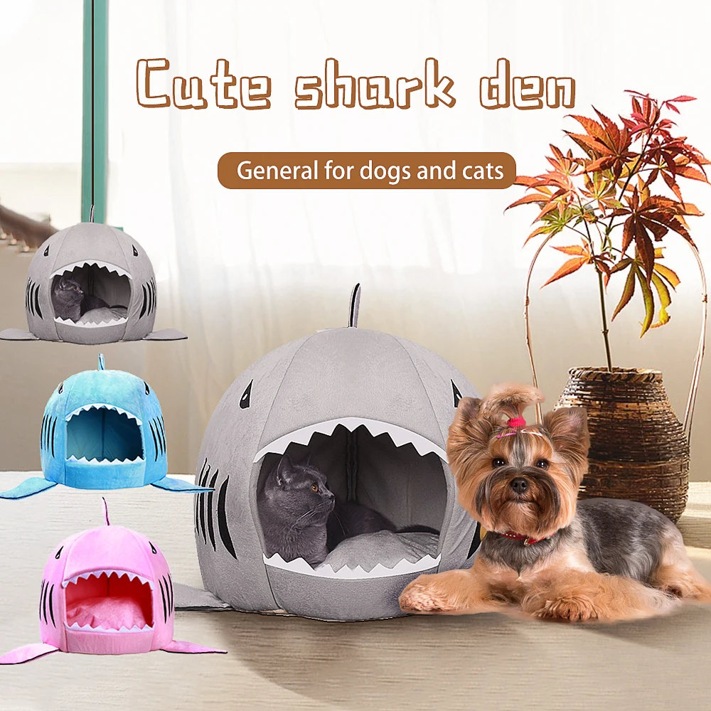 Pet Nest Cat Kennel Three-Dimensional Shark Cat Litter Dog Bed For All Seasons Doghouse Cushion For Dogs Cats Sleeping
Pet Nest Cat Kennel Three-Dimensional Shark Cat Litter Dog Bed For All Seasons Doghouse Cushion For Dogs Cats Sleeping