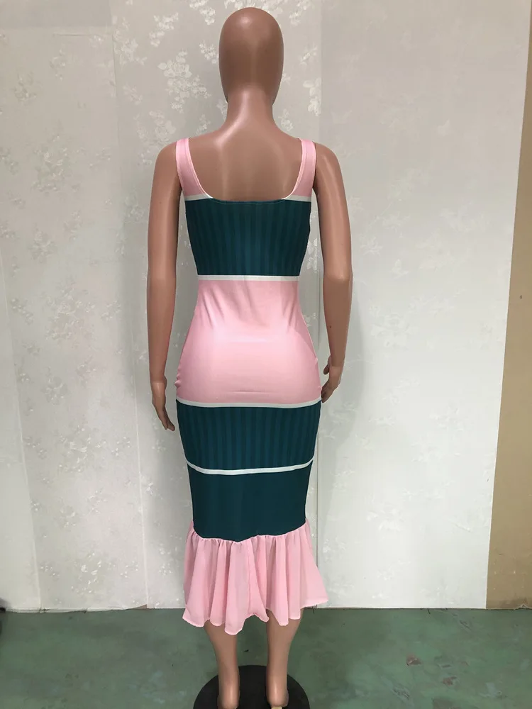 2021 summer new casual Stripe Print loose dress fashion V-neck sleeveless women's Vest long skirt 
2021 summer new casual Stripe Print loose dress fashion V-neck sleeveless women's Vest long skirt