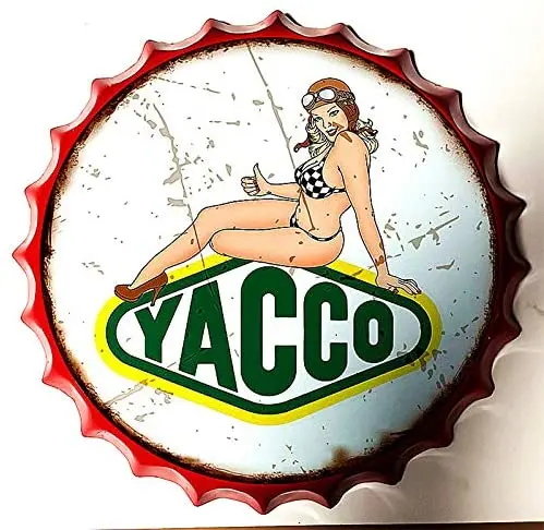 Retro Sign Oil Brand Logo and Race Queen Bottle Caps Retro Metal Tin Sign Diameter 13.8 Inches - Home Decor Bar Plaque Lounge
Retro Sign Oil Brand Logo and Race Queen Bottle Caps Retro Metal Tin Sign Diameter 13.8 Inches - Home Decor Bar Plaque Lounge