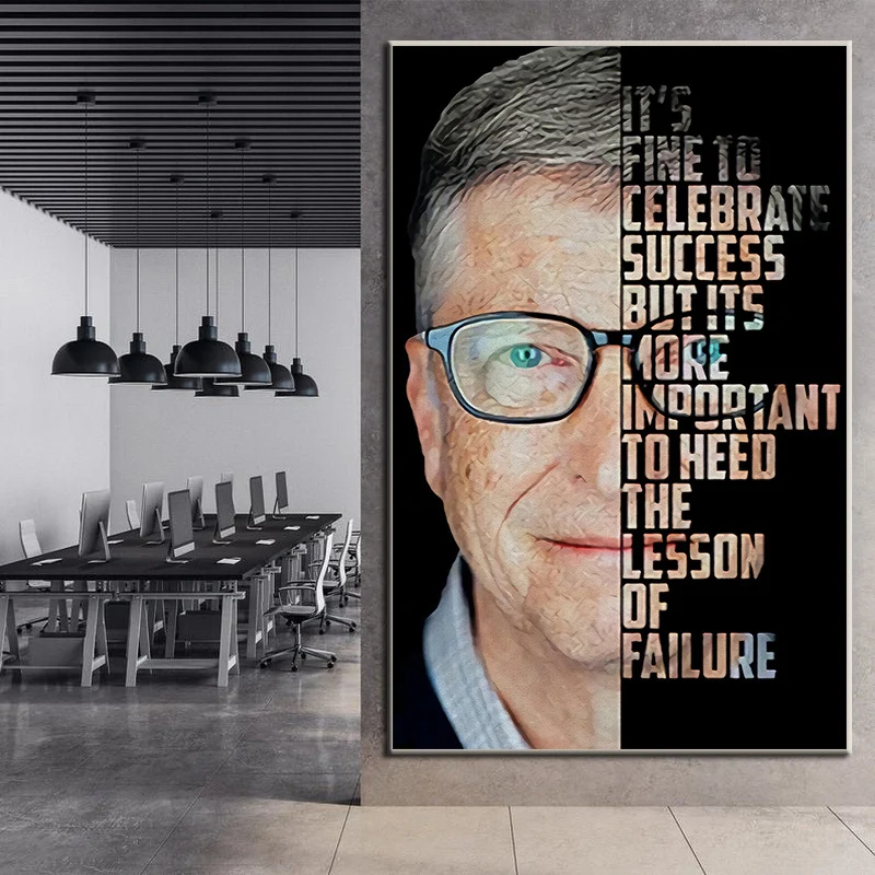 Bill Gates Motivational Quotes Canvas Painting Figure Portrait Wall Art Posters and Print Picture for Bedroom Study Office Decor 
Bill Gates Motivational Quotes Canvas Painting Figure Portrait Wall Art Posters and Print Picture for Bedroom Study Office Decor