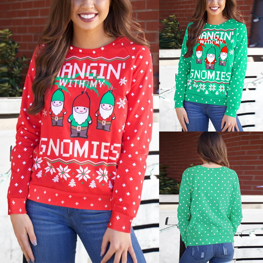 Christmas Letter Cartoon Patterns Knitted Female Sweater Women Round Neck Long Sleeve Pullover Tops for Girls S/M/L/XL/XXL
Christmas Letter Cartoon Patterns Knitted Female Sweater Women Round Neck Long Sleeve Pullover Tops for Girls S/M/L/XL/XXL