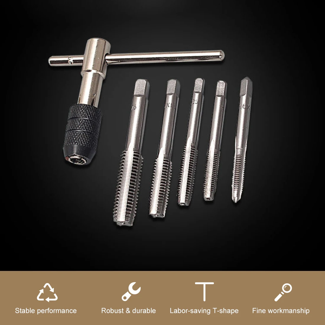Tapping Threading Tool M3-M8 Screwdriver Tap Holder Hand Tool 2021 High Quality Newest T-handle Reversible Single Tap Wrench
Tapping Threading Tool M3-M8 Screwdriver Tap Holder Hand Tool 2021 High Quality Newest T-handle Reversible Single Tap Wrench