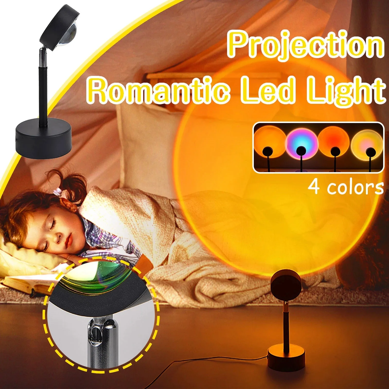 USB Rainbow Sunset Red Projector Led Night Light Sun Projection Desk Lamp for Bedroom Bar Coffee Store Wall Decoration Lighting
USB Rainbow Sunset Red Projector Led Night Light Sun Projection Desk Lamp for Bedroom Bar Coffee Store Wall Decoration Lighting