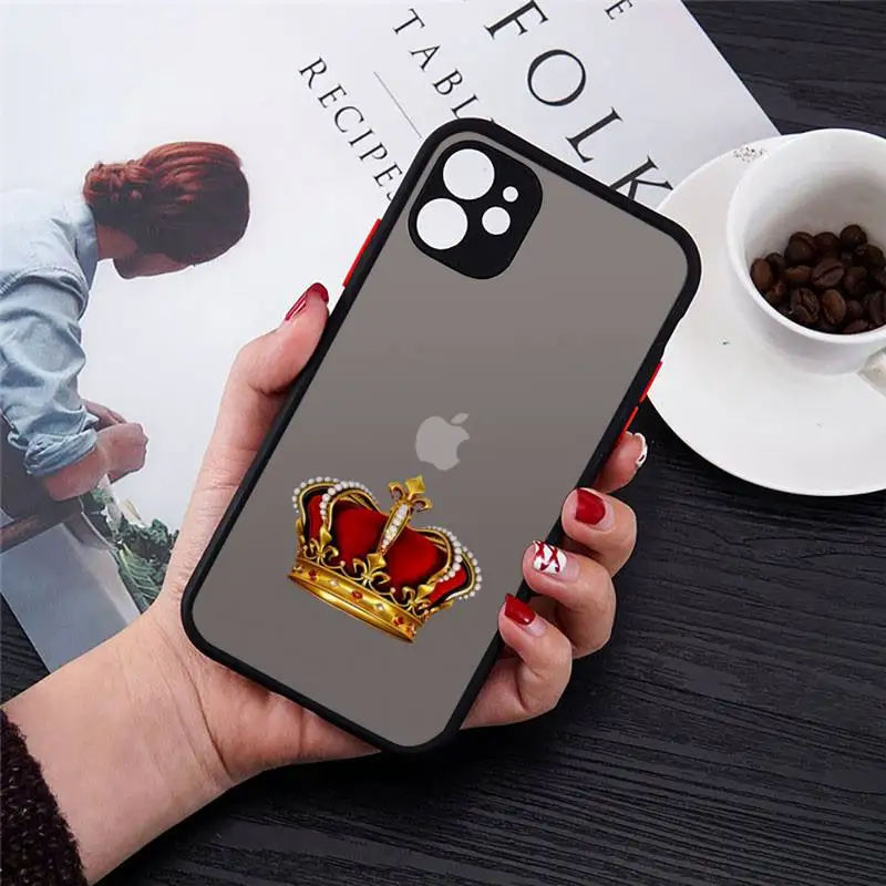 King Queen Lovers Phone Case Matte Transparent for iPhone 7 8 11 12 s mini pro X XS XR MAX Plus cover funda
King Queen Lovers Phone Case Matte Transparent for iPhone 7 8 11 12 s mini pro X XS XR MAX Plus cover funda
