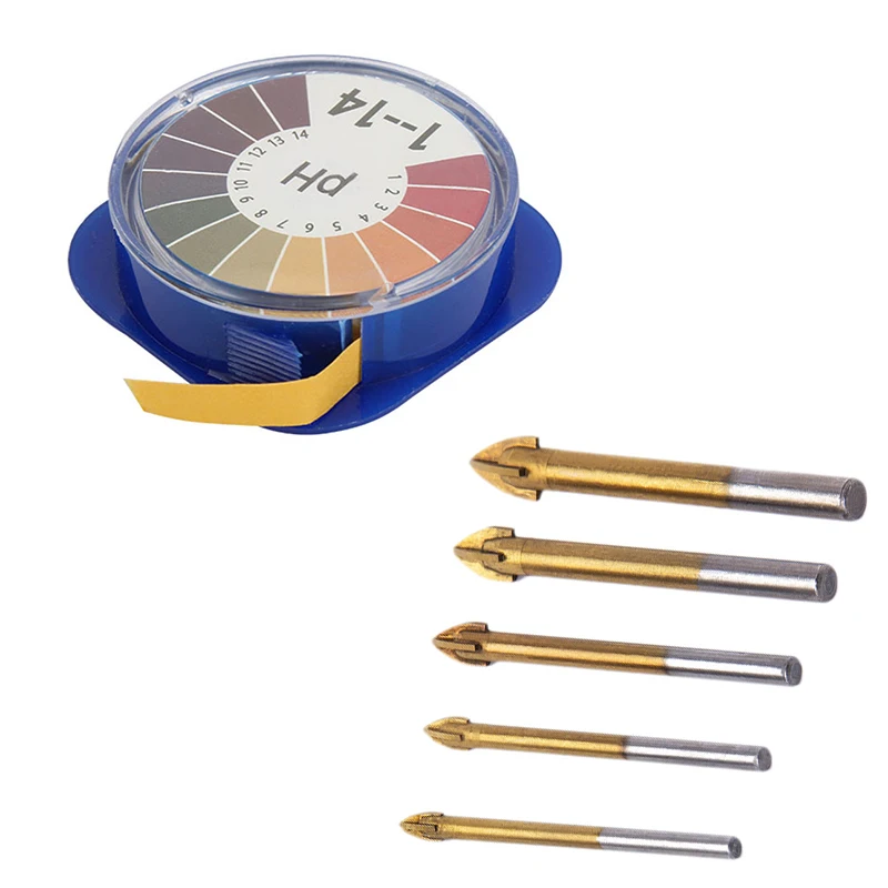 Cross Head Tungsten Carbide Wall Ceramic Tile Marble Glass Drill Bit Set & 5M PH Alkaline Acid Test Paper Water Litmus Testing F
Cross Head Tungsten Carbide Wall Ceramic Tile Marble Glass Drill Bit Set & 5M PH Alkaline Acid Test Paper Water Litmus Testing F