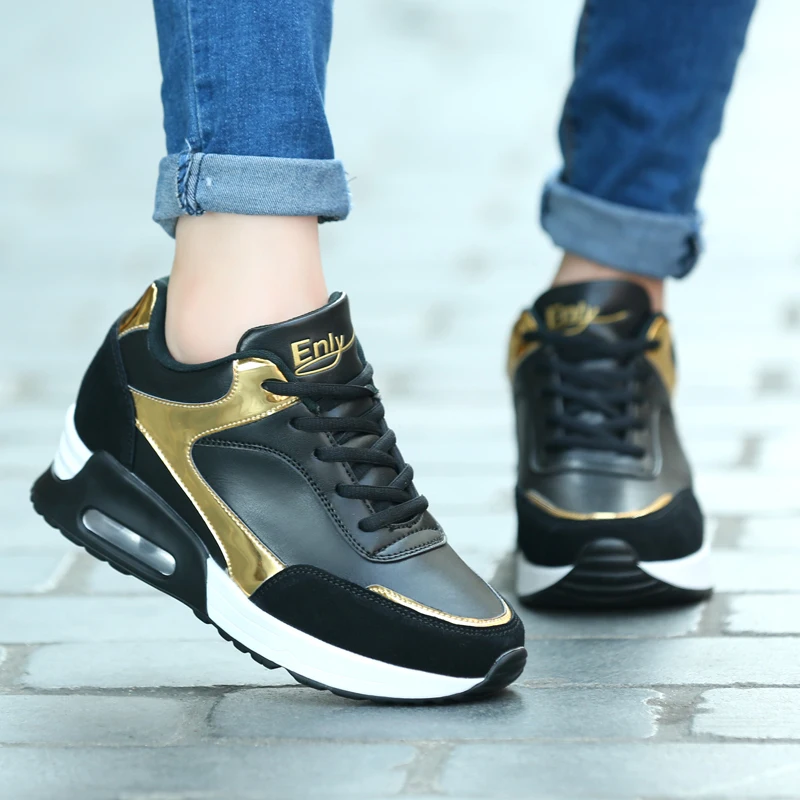 Fashion Women Sneaker Breathable Sport Shoes Height Increasing 6.5cm Ladies Platform Sneakers Leather Women Wedge Running Shoes
Fashion Women Sneaker Breathable Sport Shoes Height Increasing 6.5cm Ladies Platform Sneakers Leather Women Wedge Running Shoes