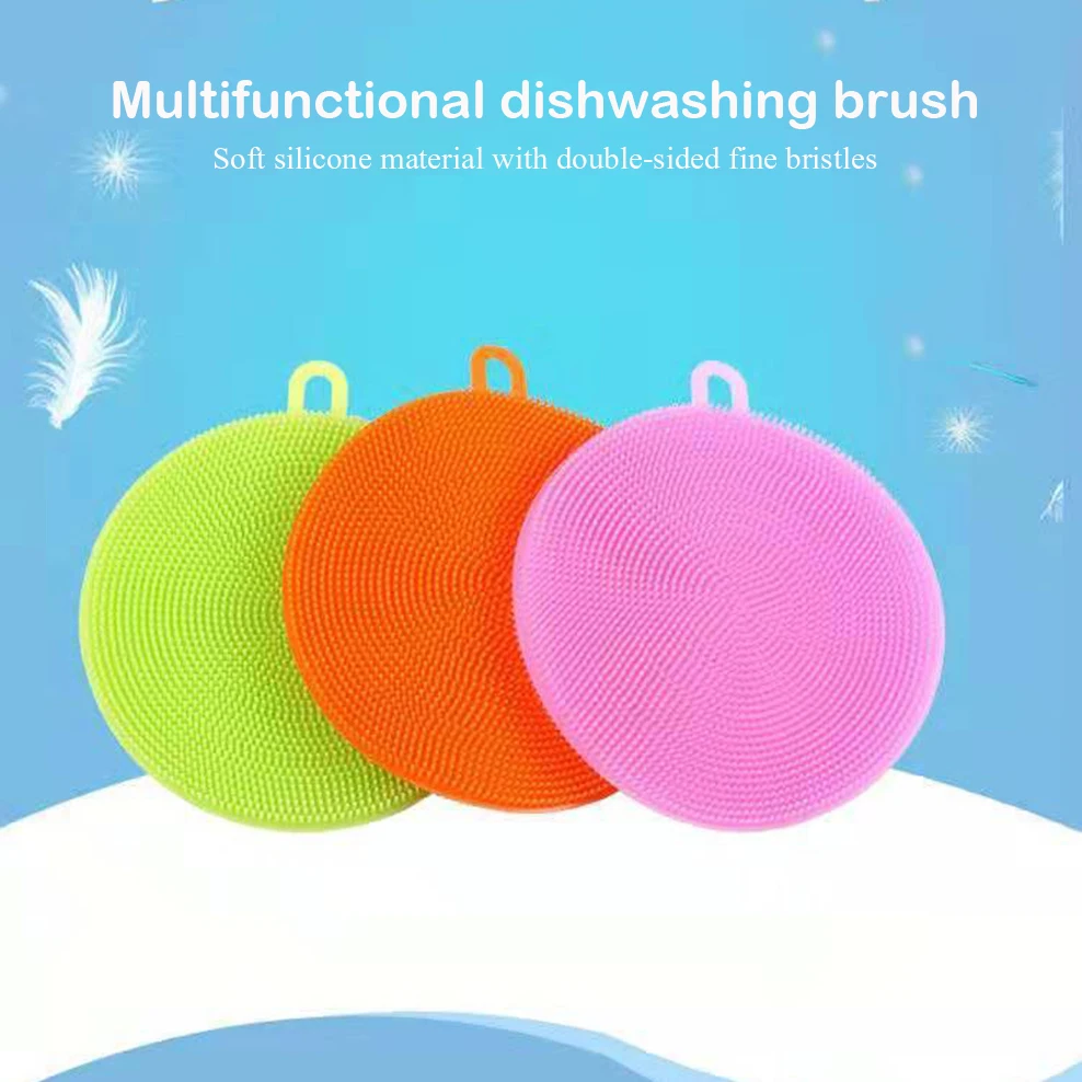 3PCS Food grade silicone dishwashing brush Oil-free Multifunctional dishwashing brush Insulation pads Kitchen cleaning cloth
3PCS Food grade silicone dishwashing brush Oil-free Multifunctional dishwashing brush Insulation pads Kitchen cleaning cloth