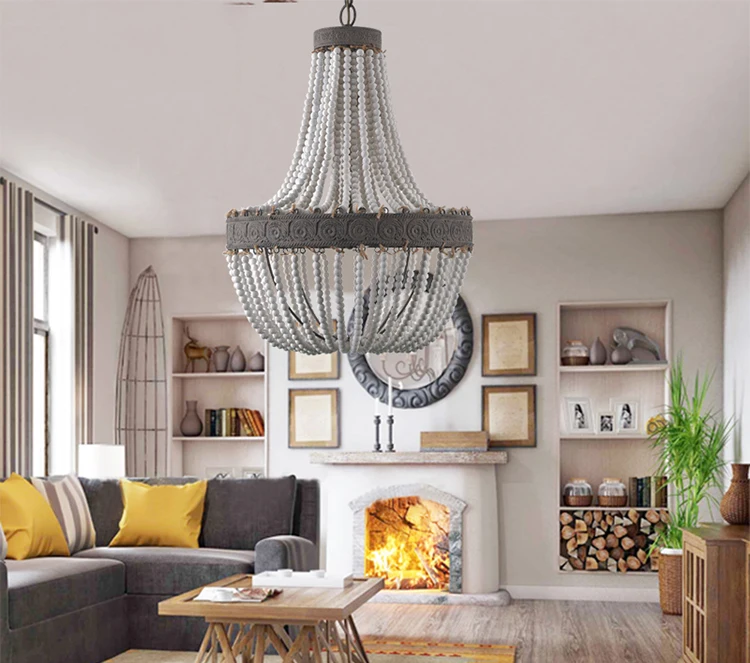 American wooden bead chandelier living room bedroom study dining room decorative lamps retro shop window chandelier
American wooden bead chandelier living room bedroom study dining room decorative lamps retro shop window chandelier