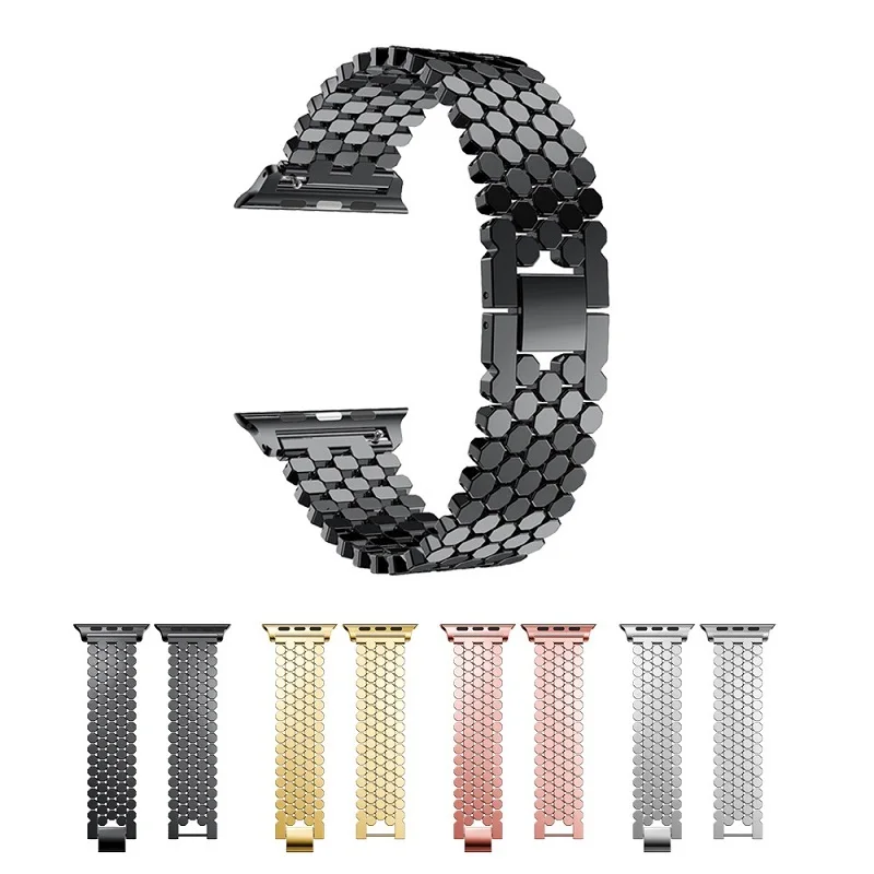 Ремешки из нержавеющей стали для Apple Watch band iWatch ремешок металлический часов
