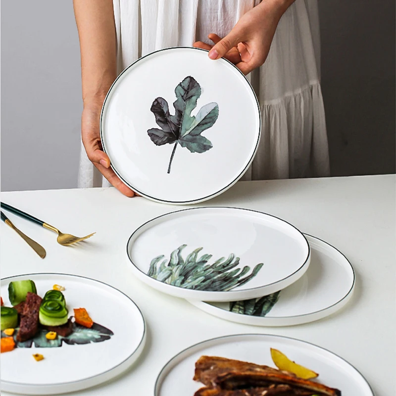 8,5 дюймовая керамическая обеденная тарелка, листья, посуда, десерт, стейк, набор тарелок для еды, кухонная утварь, фарфоровая посуда, художес...
8,5 дюймовая керамическая обеденная тарелка, листья, посуда, десерт, стейк, набор тарелок для еды, кухонная утварь, фарфоровая посуда, художес...