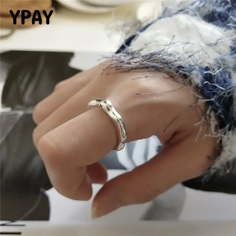 YPAY Korean Letter M Open Ring Solid 925 Sterling Silver Concave Glossy Surface Adjustable Rings For Women Party Jewelry YMR859
YPAY Korean Letter M Open Ring Solid 925 Sterling Silver Concave Glossy Surface Adjustable Rings For Women Party Jewelry YMR859