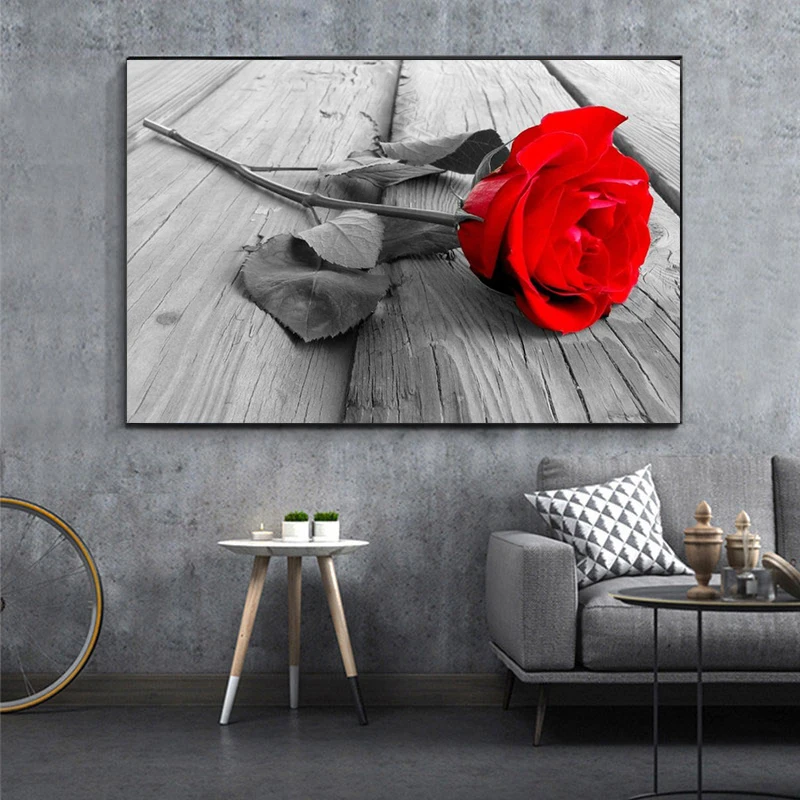 Modern Romantic Wall Art Black and White Background Red Rose Poster Print Canvas Painting Living Room Home Decoration Mural
Modern Romantic Wall Art Black and White Background Red Rose Poster Print Canvas Painting Living Room Home Decoration Mural