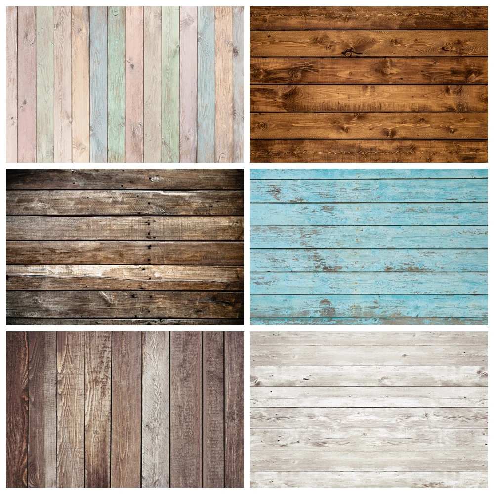

Laeacco Vinyl Photography Backdrops Wooden Board Planks Texture Grunge Vintage Portrait Photo Backgrounds Baby Shower Photophone