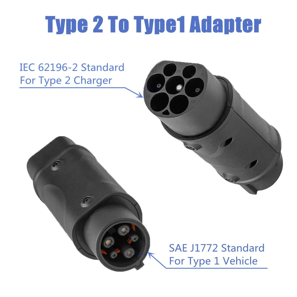 EV Adaptor Plug J1772 32A Electric Vehicle Car EV Charger Connector Type 2 To Type1 Electric Vehicle Charging Adapter Socket
EV Adaptor Plug J1772 32A Electric Vehicle Car EV Charger Connector Type 2 To Type1 Electric Vehicle Charging Adapter Socket