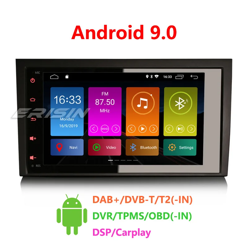 Erisin 3028 DSP Carplay Android 10 0 автомобильное радио стерео для Audi A4 S4 RS4 Seat Exeo 8 дюймов GPS wifi