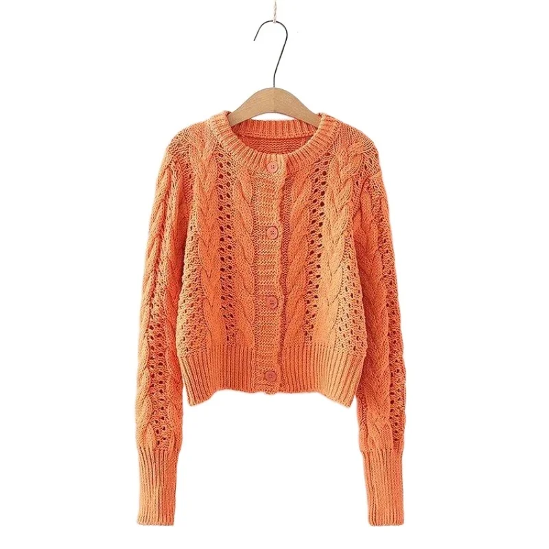 Solid Twisted Flower Knitted Crop Top Women Short Cardigan 2021 Winter Hollow Out Full Sleeve Korean Female Basic Knitwear
Solid Twisted Flower Knitted Crop Top Women Short Cardigan 2021 Winter Hollow Out Full Sleeve Korean Female Basic Knitwear