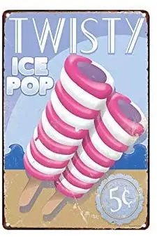 Tin Signs Twisty Ice Pop Metal Sign for Bedroom Cafe Home Bar Pub Coffee Beer Kitchen Bathroom Funny Wall Decor
Tin Signs Twisty Ice Pop Metal Sign for Bedroom Cafe Home Bar Pub Coffee Beer Kitchen Bathroom Funny Wall Decor