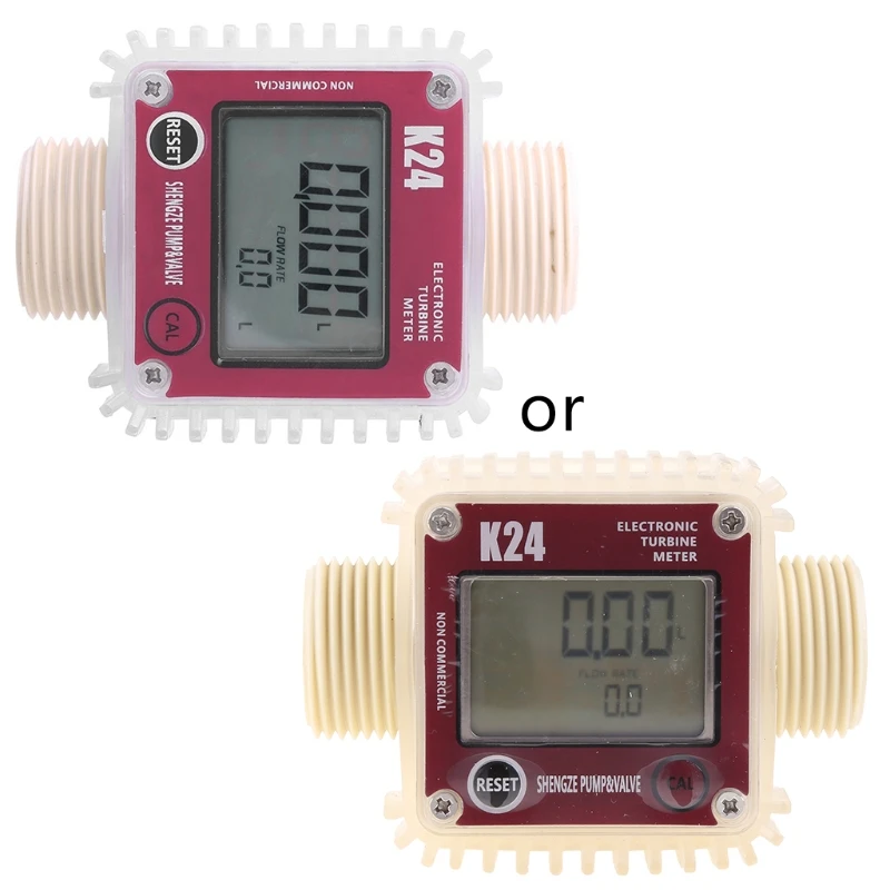 K24 Turbine Digital Oil Fuel Flow Meter Gauge for Chemicals Liquid Water Test Lead Accessory Turbine Meter
K24 Turbine Digital Oil Fuel Flow Meter Gauge for Chemicals Liquid Water Test Lead Accessory Turbine Meter