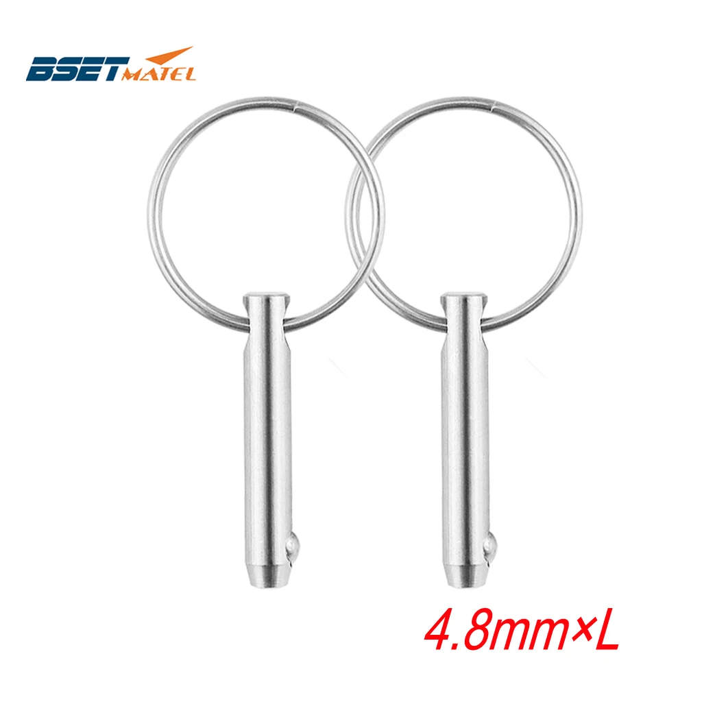 2PCS 4.8mm Marine Grade 316 Stainless Steel 3/16 inch Quick Release Ball Pin for Boat Bimini Top Deck Hinge Marine hard
2PCS 4.8mm Marine Grade 316 Stainless Steel 3/16 inch Quick Release Ball Pin for Boat Bimini Top Deck Hinge Marine hard